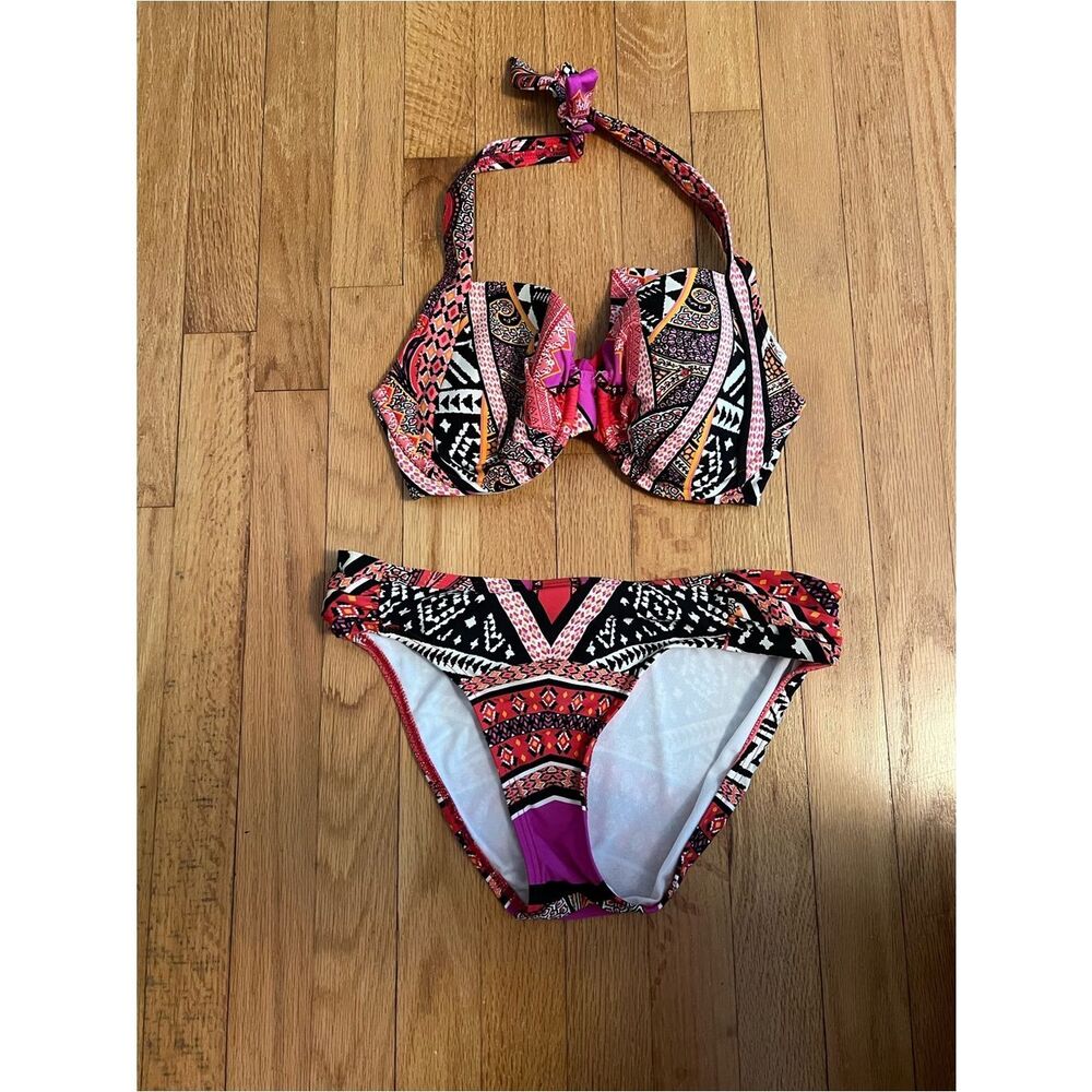 Kenneth Cole Pink and Black Bikini